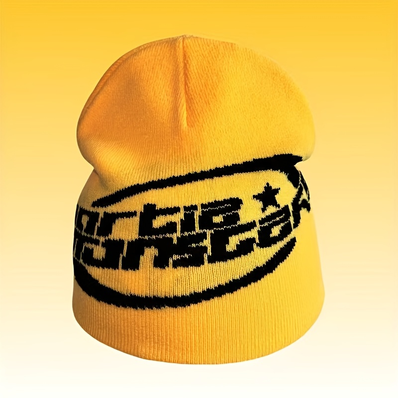 TEMU Bonnet Bohème pour Homme et Femme avec Lettre '' Adapté à la Chaleur Décontractée de l'Hiver, Jacquard Unisexe pour Toutes les Intempéries,