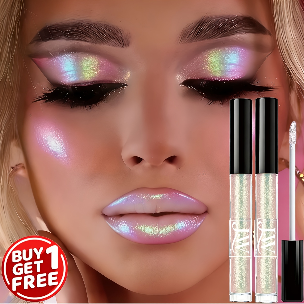 Image of 2 Sets Of High-color Aurora Party Lip Makeup