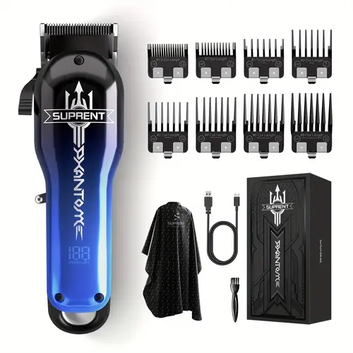 professional hair clippers set for barbers and stylists adjustable cordless trimmer rechargeable grooming kit for fading detailing beard and hair cutting