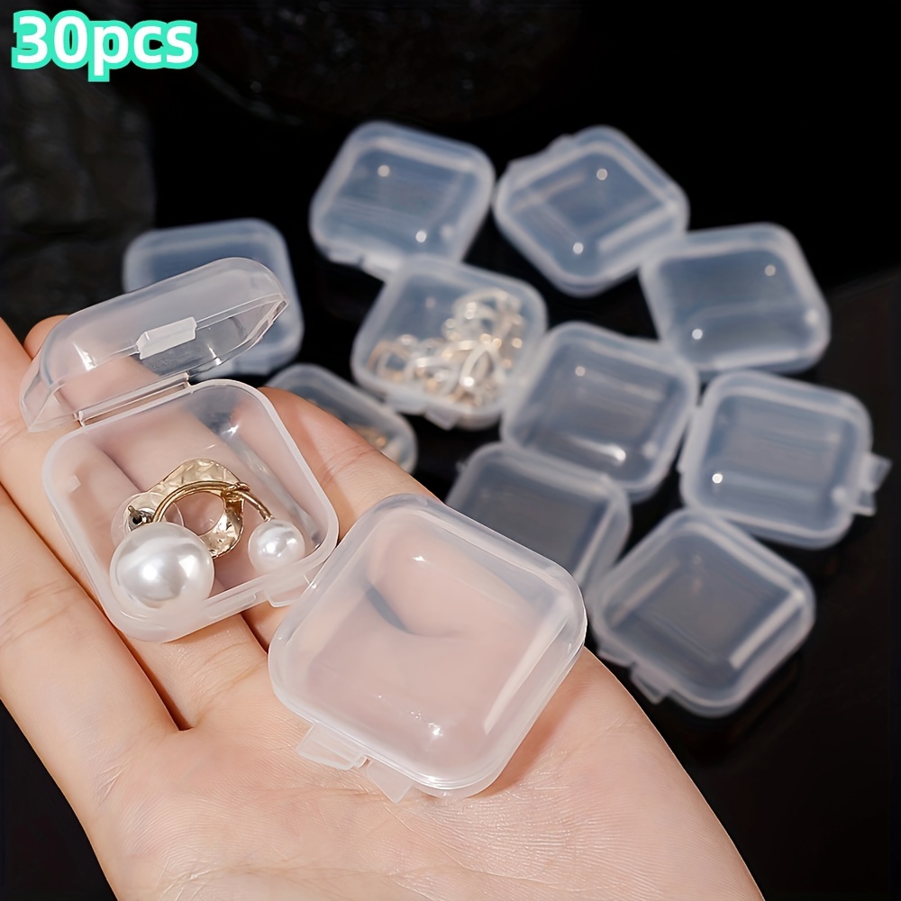 DW4Trading Petite boîte de rangement en plastique avec couvercle lot de 2 pièces