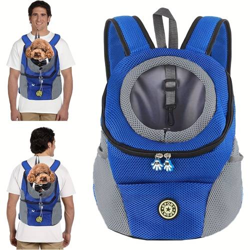 breathable mesh dog carrier backpack with adjustable straps safety belt side pockets comfortable pet travel bag for small dogs and cats ideal for hiking cycling black travel backpack