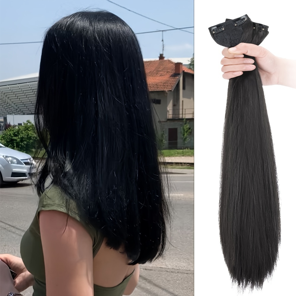 

16-24inch Wig For Women With Long Hair, Piece Lightweight And Fluffy Replacement Patch, Increased Volume, Invisible And Seamless Hair Extension Replacement Patch, Long And Straight Hair