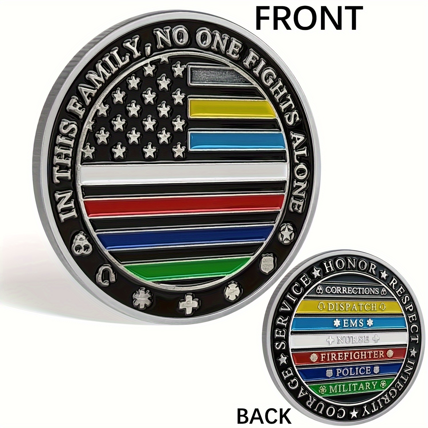 Commemorative First Responder Military Thin Line Flag Coin ...