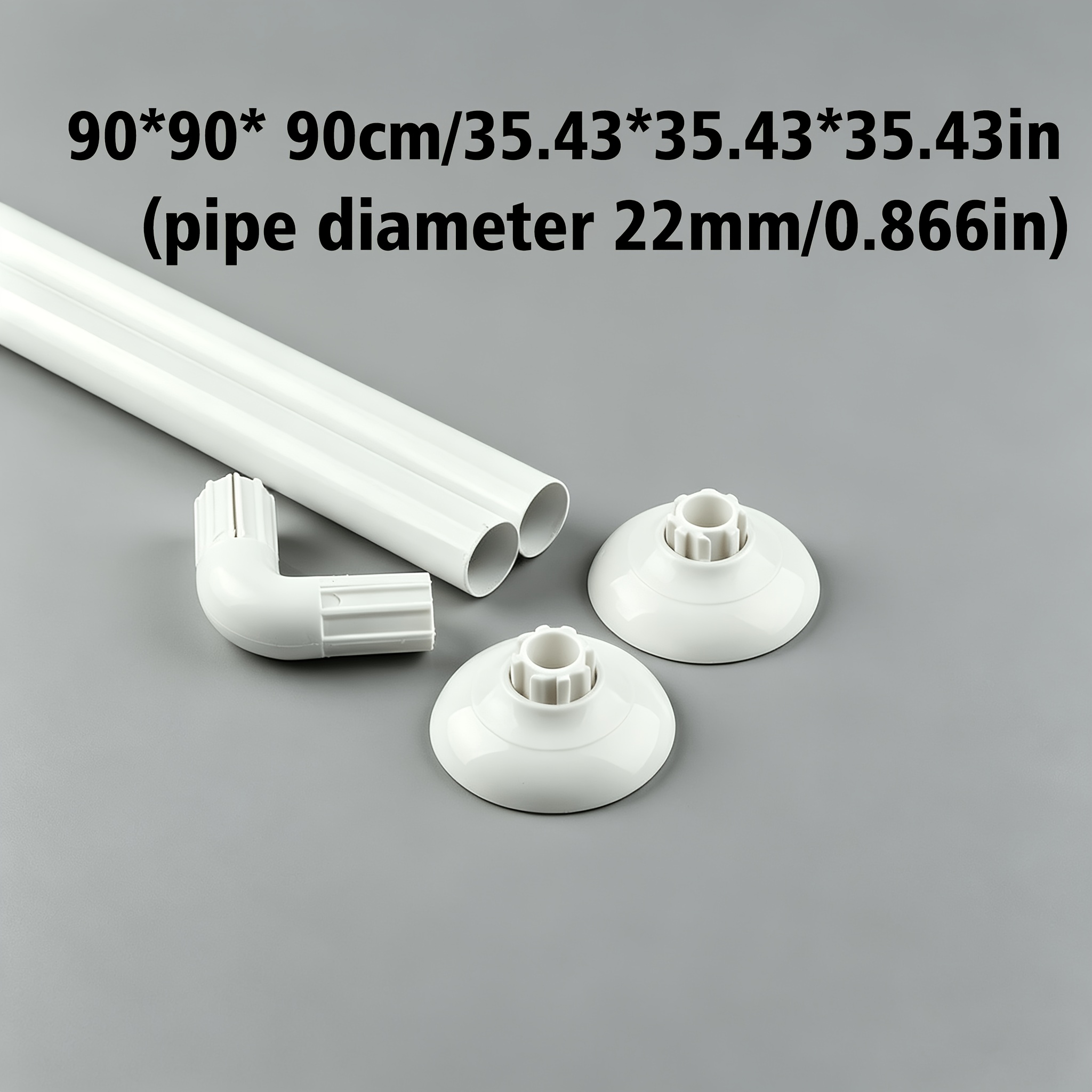 TEMU L-shaped Shower Curtain Rod, Thickened Model, Suitable For Bathroom Showers, Room Partitions, And Dressing Rooms. Installed More With Holes