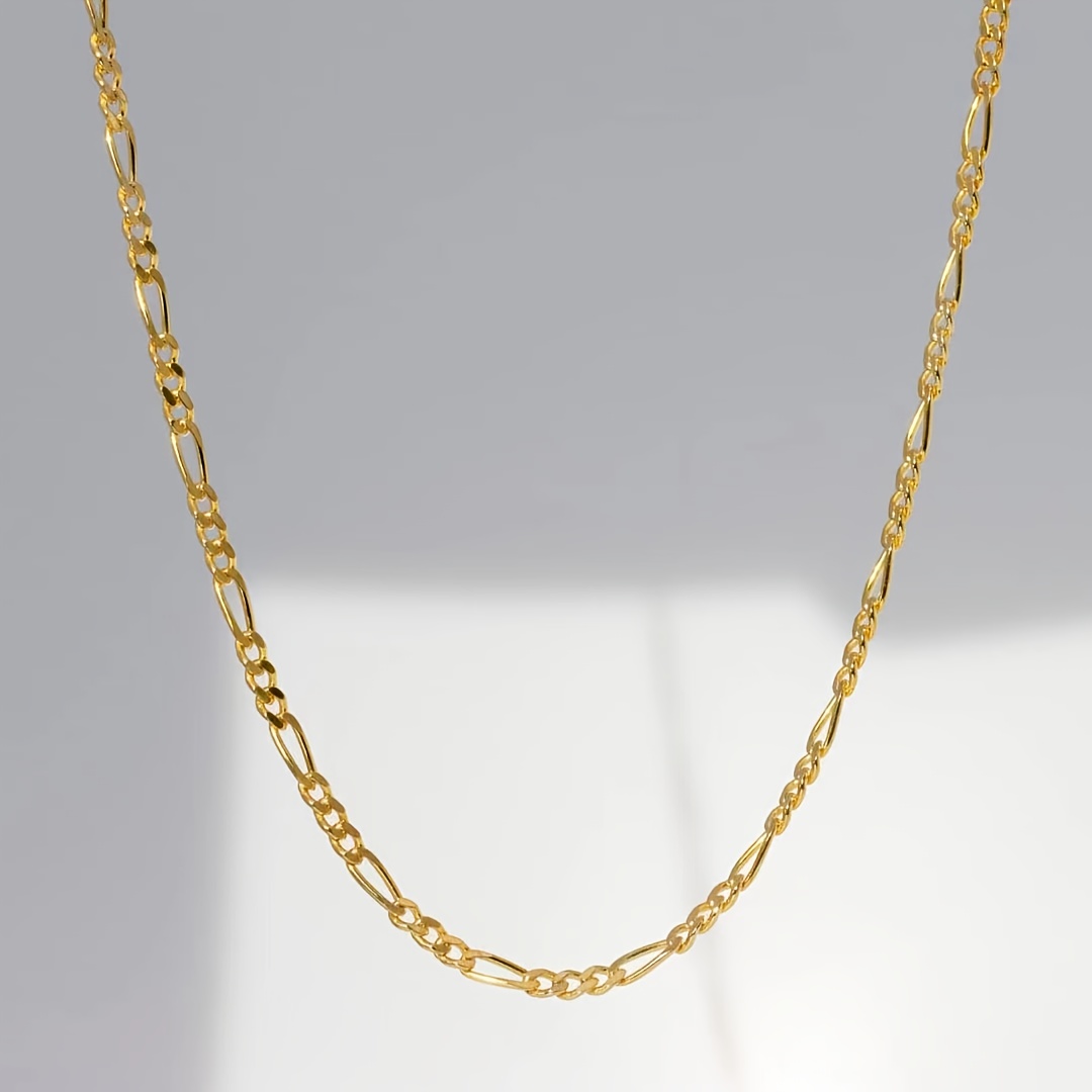 18k Gold Plated 5mm Thick Necklace For - Luxury Investment Jewelry, Classic Iconic Logo Design For Parties, Casual Attire, - Durable 18k Gold Plating For Casual & Formal Occasions -