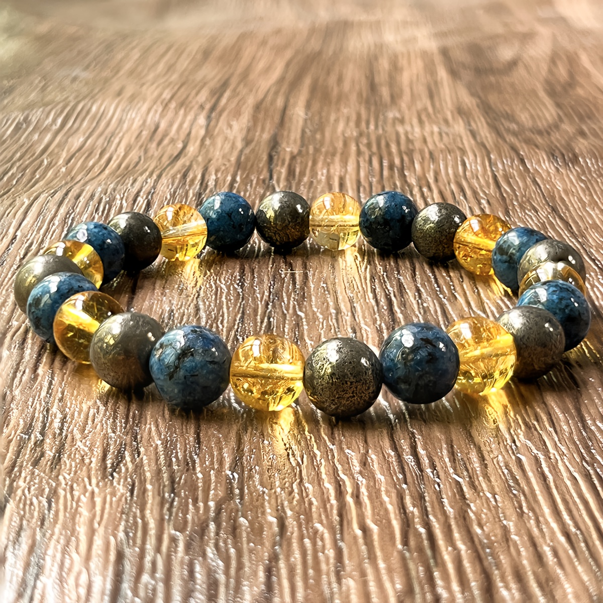 Wealth-Attracting Natural Crystal Bracelet, Good Luck Charm