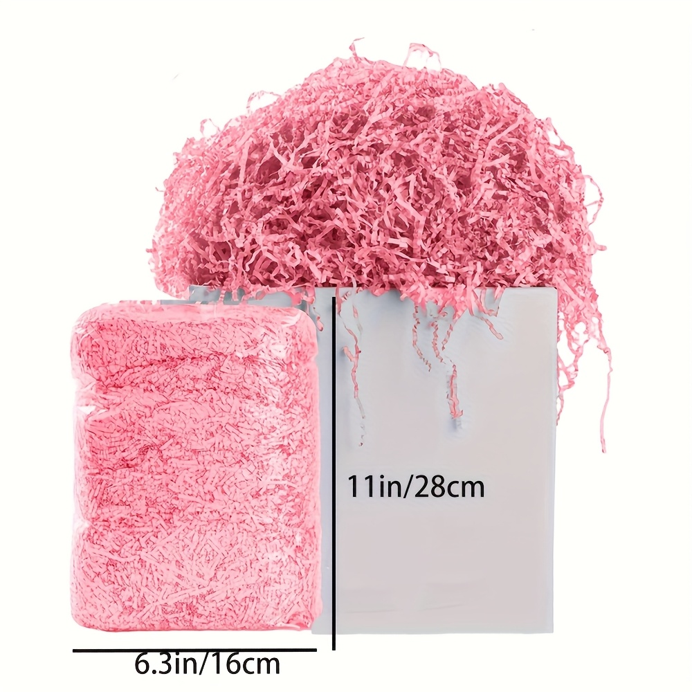 E-shop 1 Packung 100G Rosa Knitterpapier, Verdickte Wellenförmige Füllung für Geschenkboxen, Geburtstag Romantische Deko & Bastelverpackungsdekoration