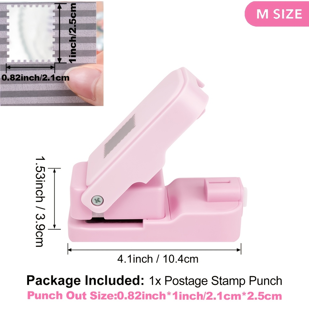 TEMU 0.8x1 Inch/2.1 X 2.5 Cm Rectangular Punch; Macaron Punch For Paper Crafting Scrapbooking; Art Supplies Paper Punches Craft Tools; 3 Colors