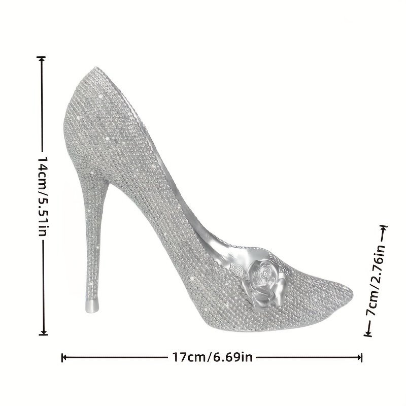 Image of The Luxurious And Sparkling High-heeled Shoe Statue Ornament Is Perfect As A Unique Gift For Who . A Home Decoration To Showcase Or A Christmas Decoration, Perfect For Christmas Gifts