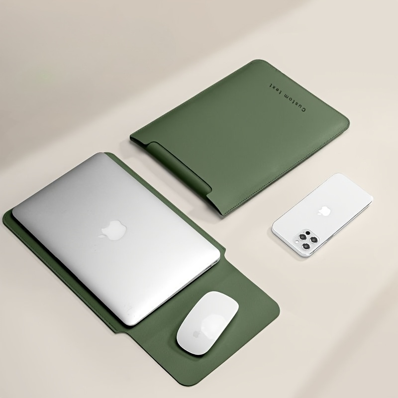 TEMU 1pc | Custom Computer Bag | Soft Pu Laptop Sleeve, Thickened Pu Leather Laptop , 16-inch Laptop Bag