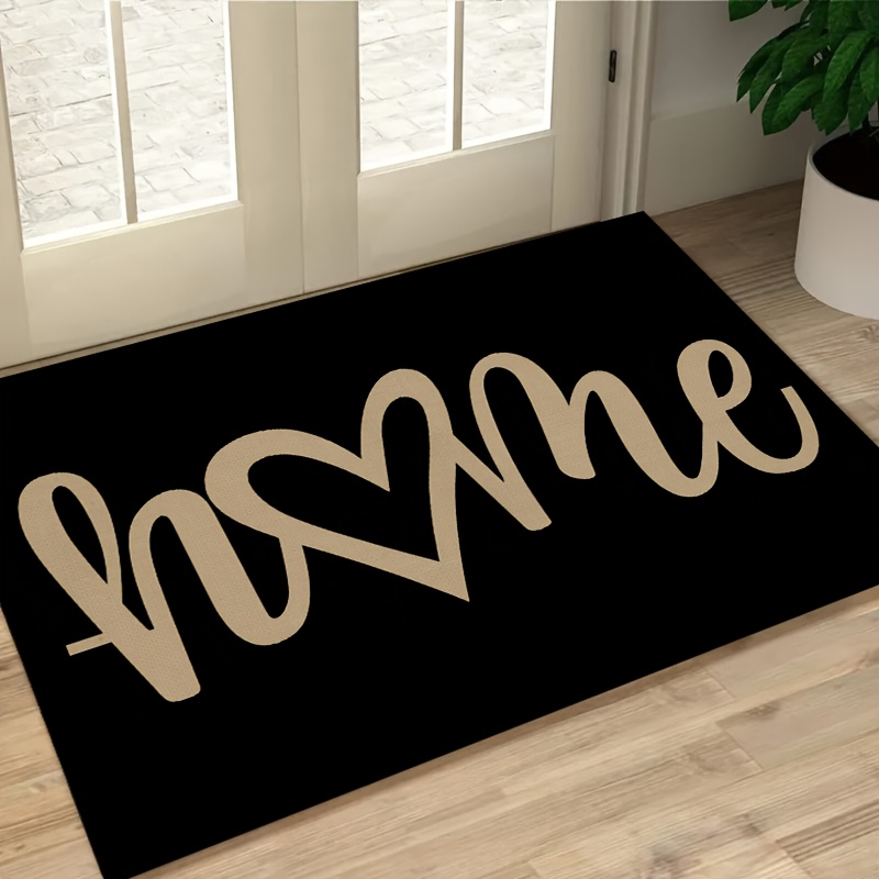 

1pc Heart-shaped Door Mat, Washable Polyester Entryway Rug, For Bathroom, Living Room, Laundry, Home Decor, Spring Decoration, Machine Made, For Valentine's Day, Easter, Hanukkah, Thanksgiving, 's Day