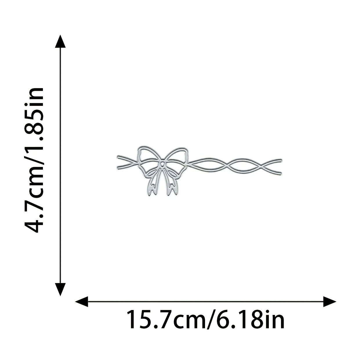 TEMU Bow Lace Metal Cutting Die, Suitable For Embossing Diy Paper Cards, Durable Crafting Tool, Handmade Cards, Long-lasting Accessories, For Craft