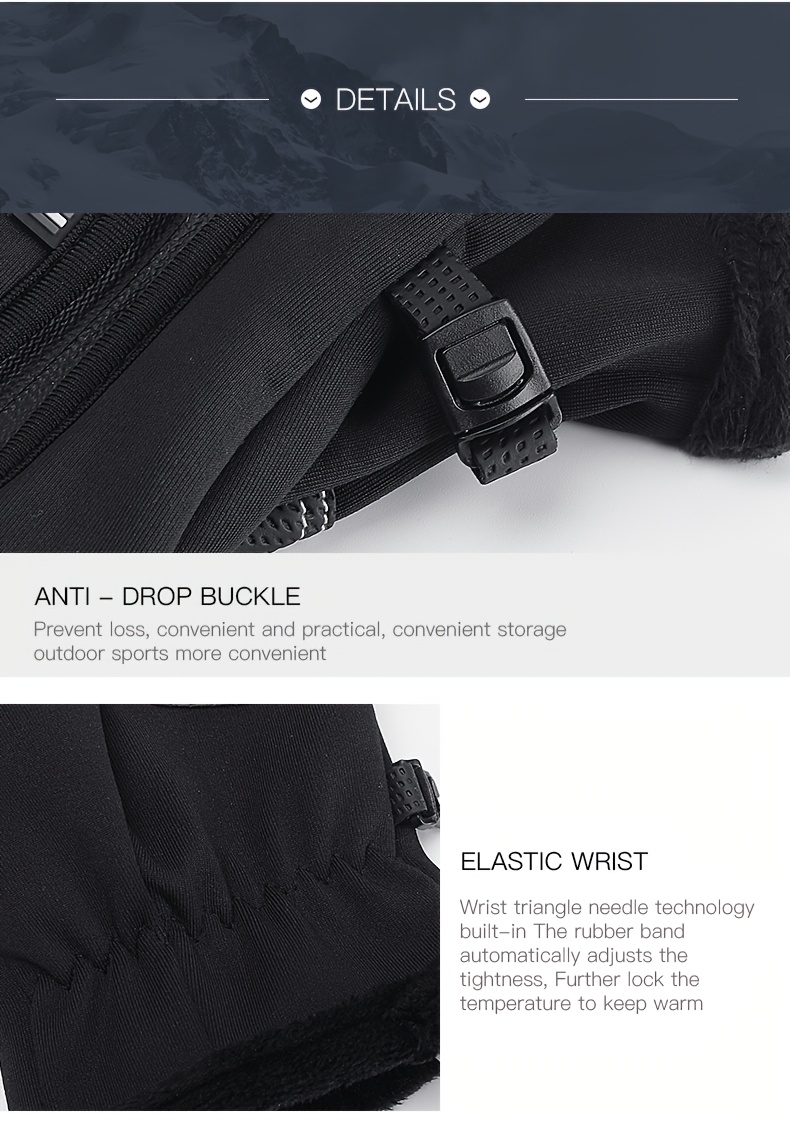 Men'S And Women'S Thickened Fleece Gloves for Outdoor Sports in Autumn And Winter, Suitable for Sensitive Touch Screens, Warm for Skiing And Cycling.