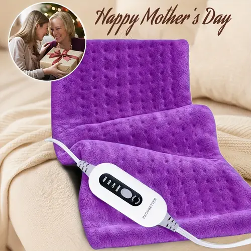 heating pads for back neck shoulder abdomen 130w fast heating to 150 f settings auto off 24 x 12 lightweight dry option washable heated pad for knee leg mothers day birthday gifts for women mom