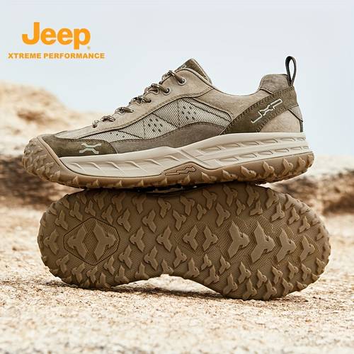 buty trekkingowe retro dla mężczyzn jeep - wytrzymała podeszwa gumowa, antypoślizgowe i trwałe do aktywności na zewnątrz p311591222