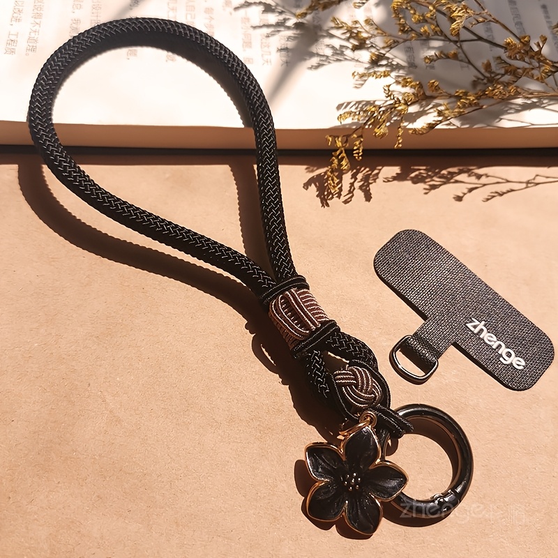 TEMU Ancient Style Knot Woven Wrist Strap Phone Lanyard For Men And Women, Anti-loss Hand Strap, Traditional Chinese Style Phone Case, Universal Fit