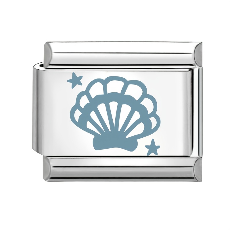 Exquisite Blue Pattern Embossed Ocean Elements Ring