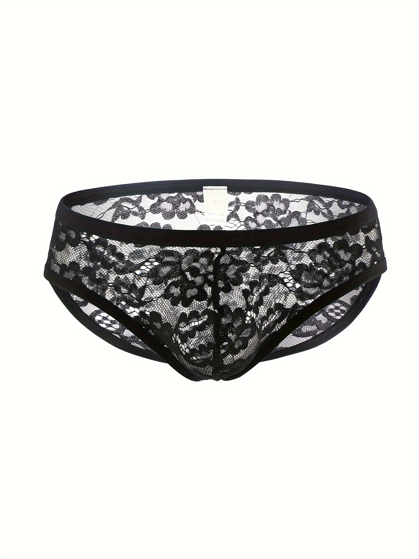 Men's Underwear Faux Leather Panties Sexy Low U Convex - Temu