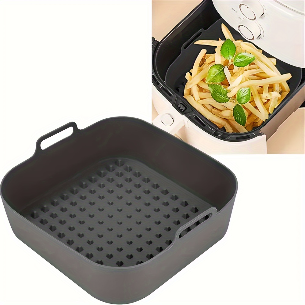 

Reusable Silicone Air Fryer Basket - Perfect For Square Air Fryers - Heat-resistant And Bpa-free