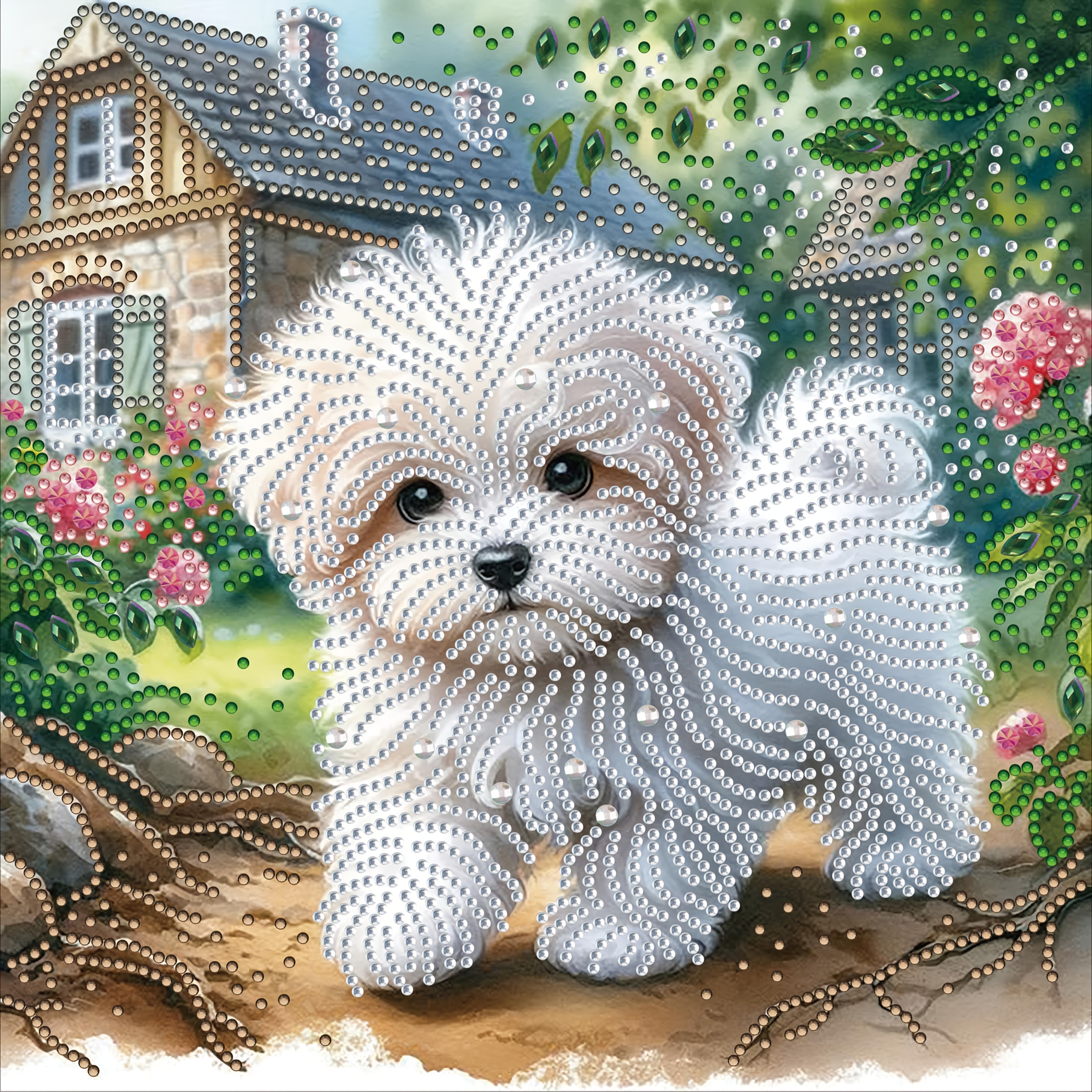 diy handmade creative gift relaxing   end production cute dog creative diamond painting kit high end production irregular diamond inlay 30  8inx