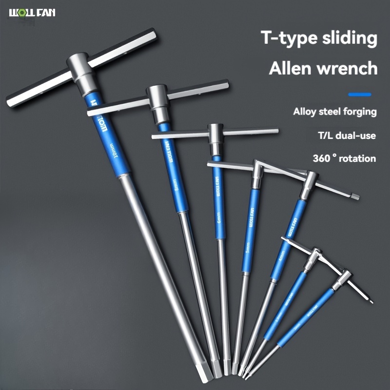 

Wollfan T- Set, -use T/ Hex Key, Hardness Metal Alloy Steel , 360° , 2-10mm -