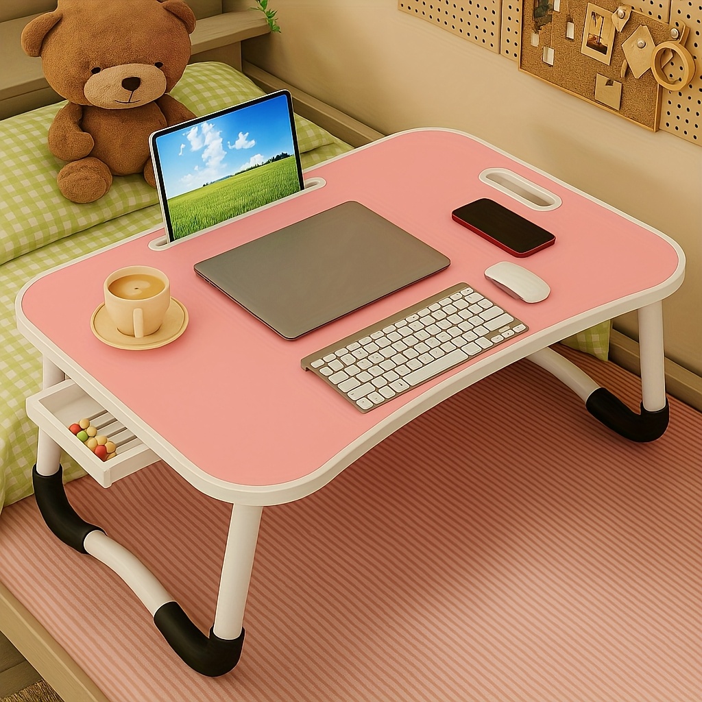 TEMU 寮の学生にとって魔法のような小さなテーブル、自宅での用コンピュータ作業や勉強に便利で折りたたみ可能