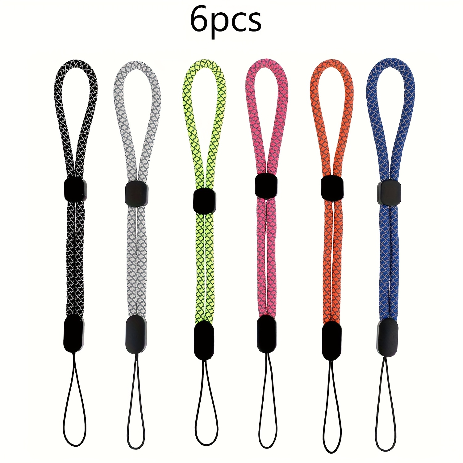 6 Wrist Lanyards, Adjustable Short Mobile Phone Wrist Strap, Universal Lanyard For Camera, Keys, Wallet, Usb Flash Drive