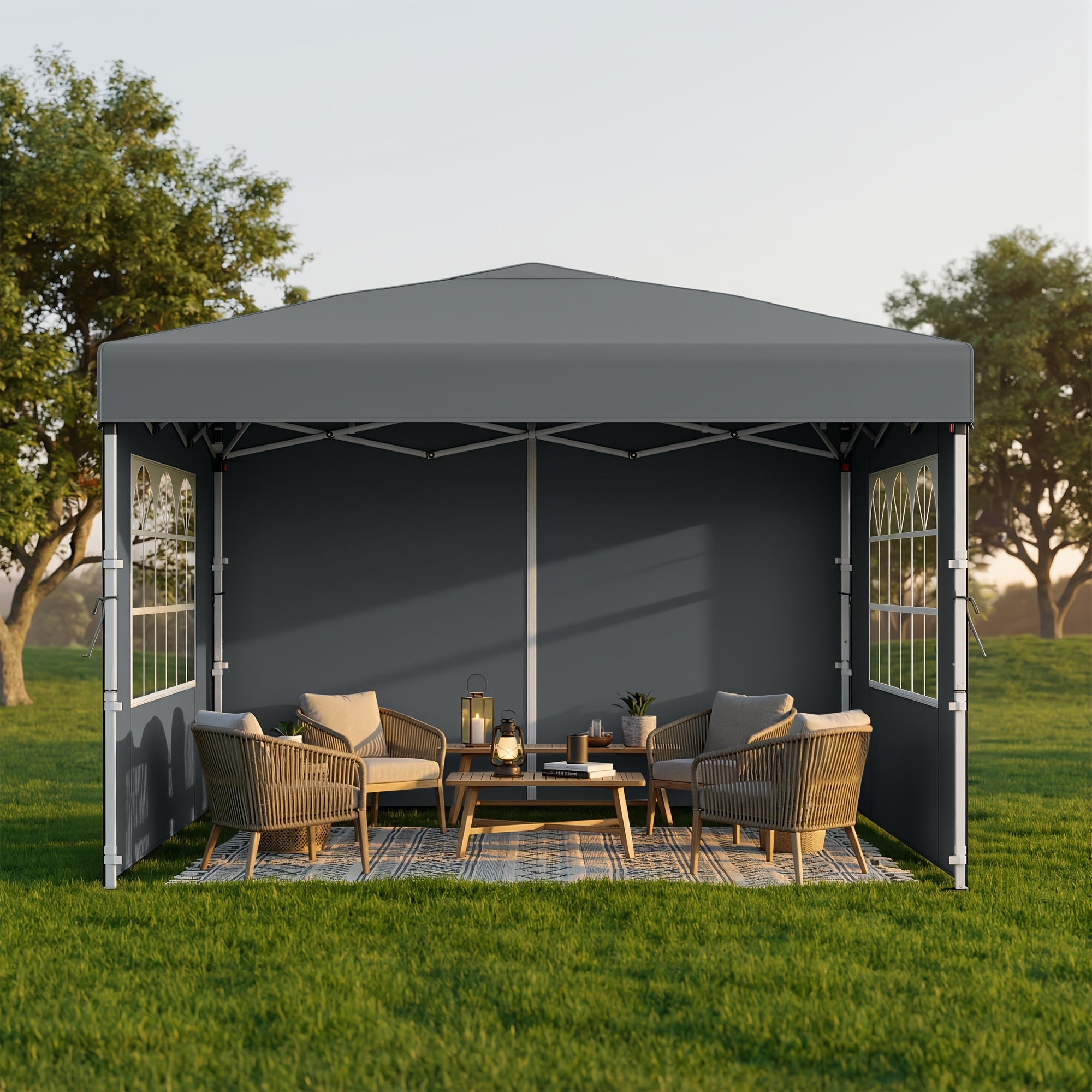 Portable Folding Sunshade Canopy With For Garden, Yard Or Market