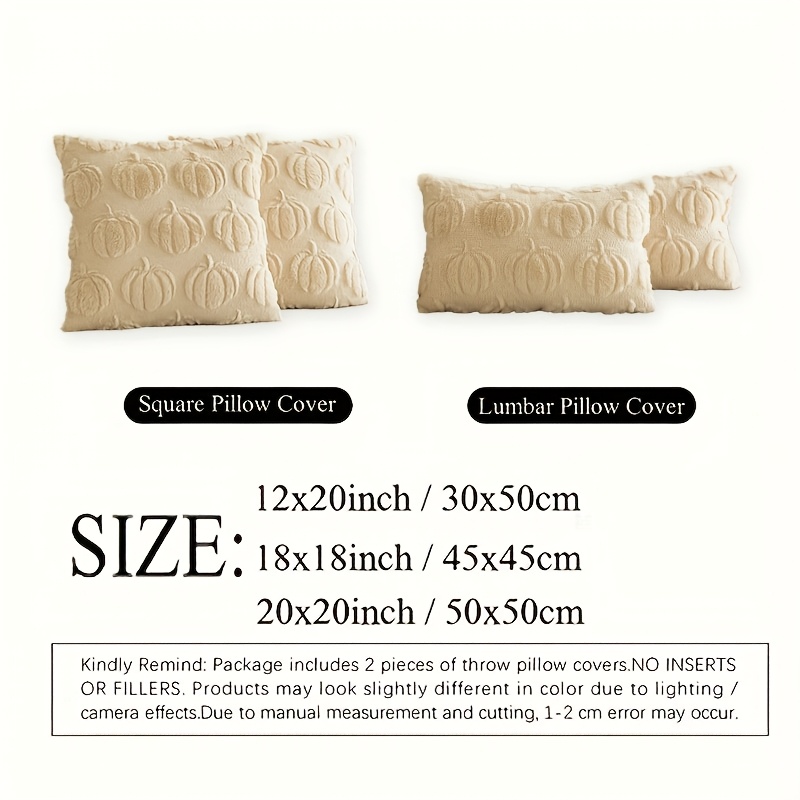 2 Stück Herbstdeko Kissenbezüge - Kürbis & Blätter Design 45x45cm