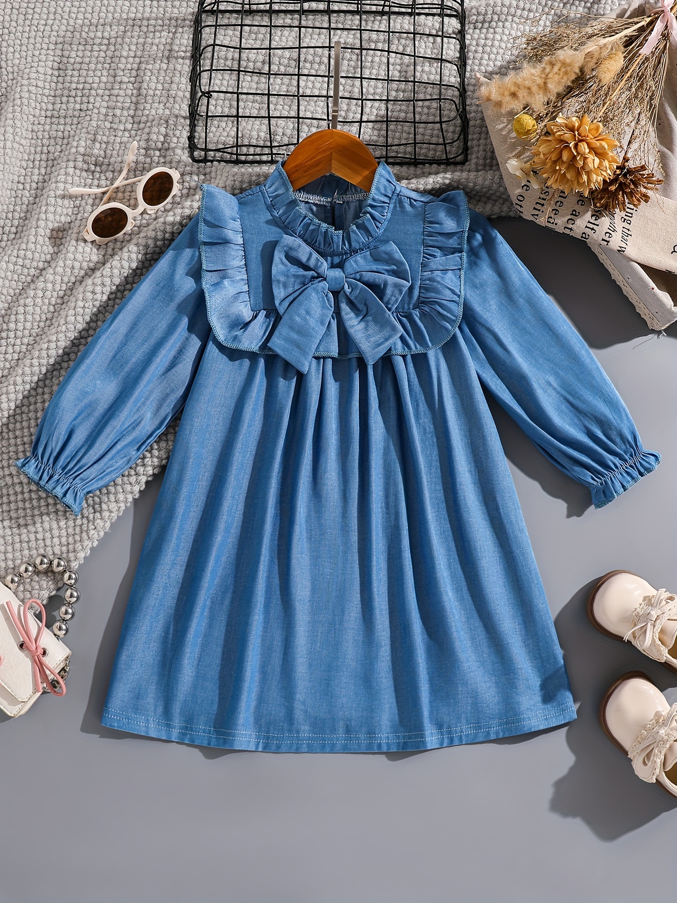 machine washable princess dresses *' Princess Dress with Bow Detail - Casual Polyester, Machine Washable