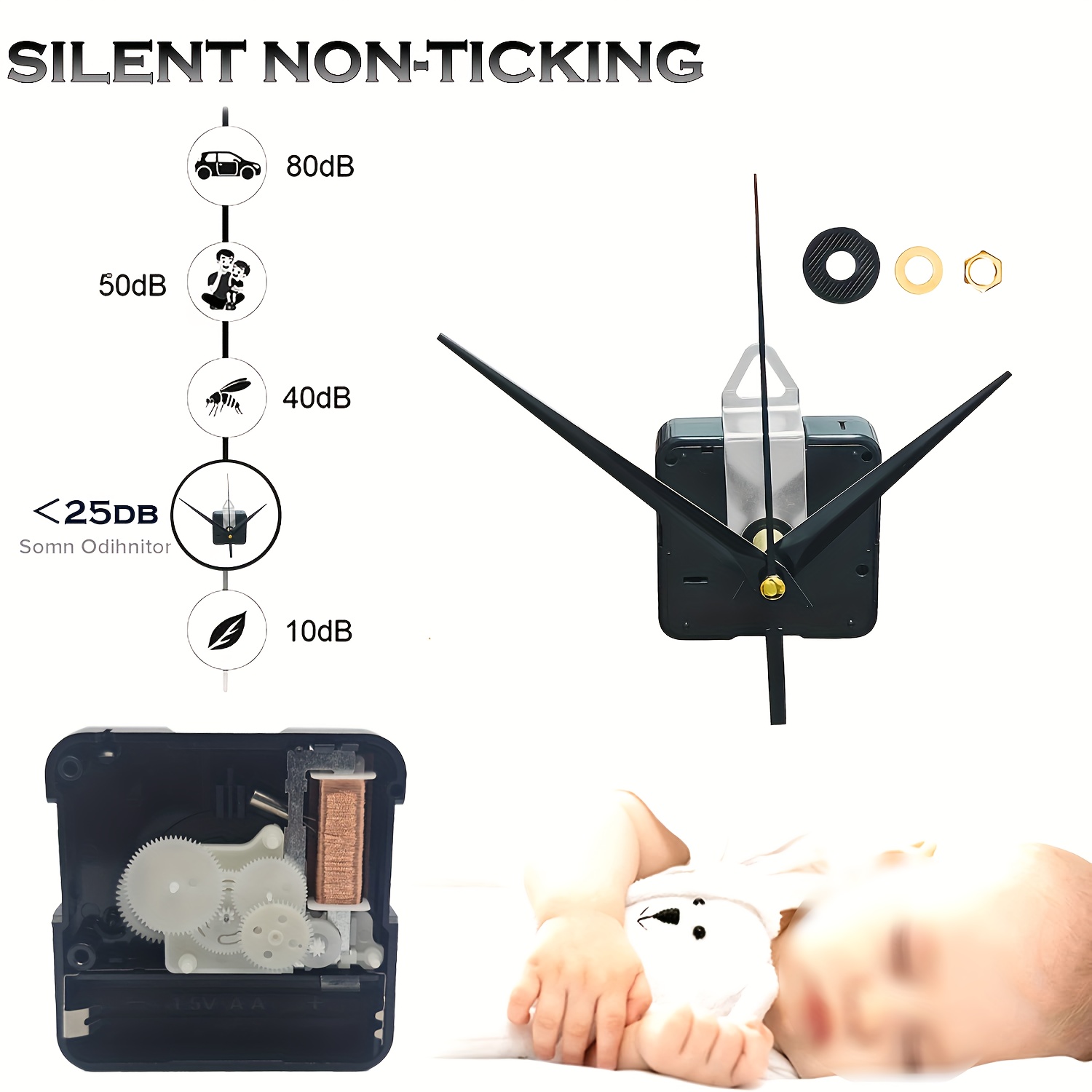 decorative wall clock set living room clock repair tools Temu