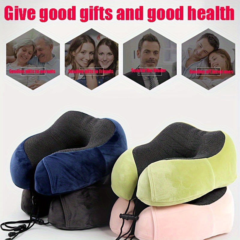 1 Almohada Viaje En Forma U Algodón Espuma Viscoelástica - Temu