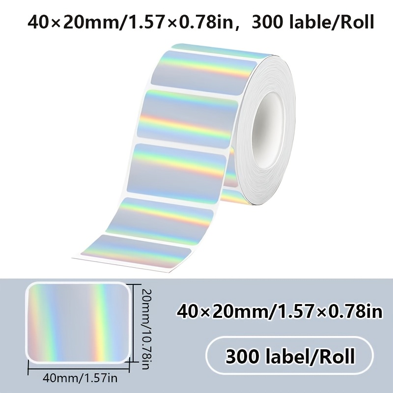 TEMU 1 Roll White/ Label Tape Compatible For M110/m120/m150/m220/p50 Laser Printers - 40x20mm Laser-markable Stickers, No Ink Required For Barcode,