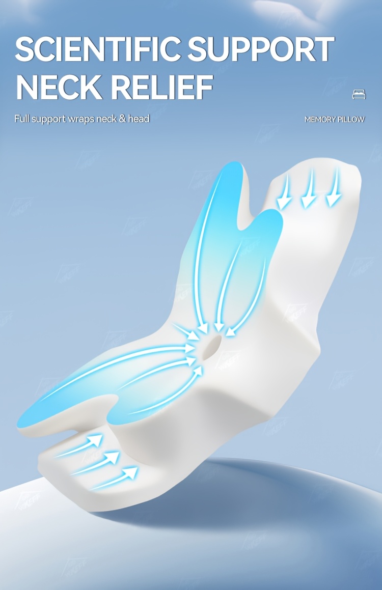 cervical neck pillow neck pillow pillows for sleeping   shaped memory foam pillow ergonomic   rebound relaxation neck pillow bedding for back and side   washable pillowcase pillow for sleeping Product details 3