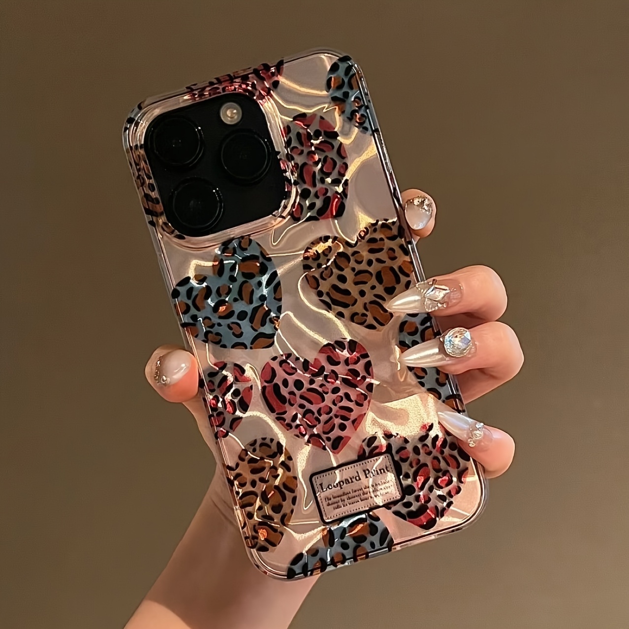 

1 For Iphone 16promax 11 12 13promax 14promax 15 Fyd Water Material - Leopard Heart Mobile Phone Case
