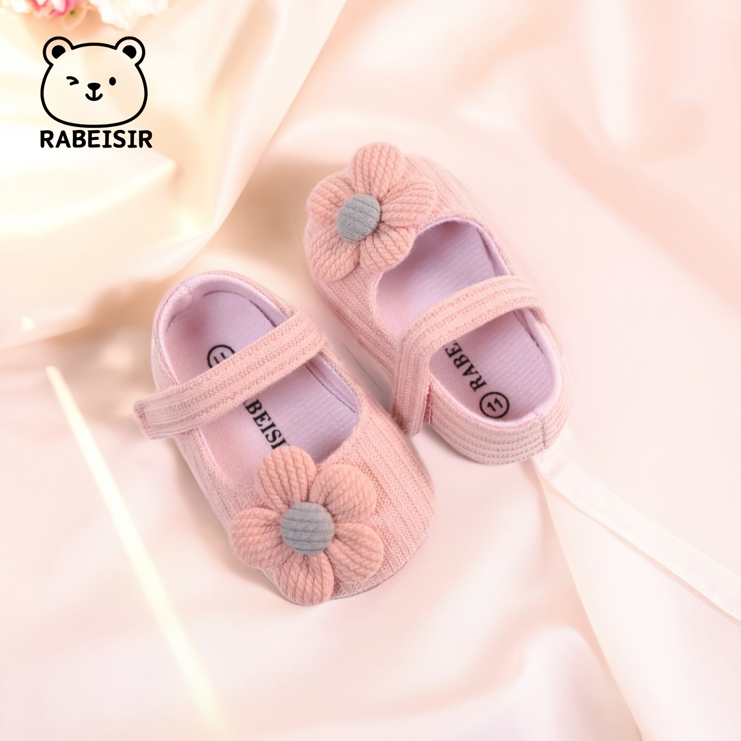 Baby Toddler Shoes, Sun Flower Princess Cloth Step Front Shoes, Lightweight Non-slip, Multicolor Candy Shoes For Daily & Casual Dressing, Spring & Fall