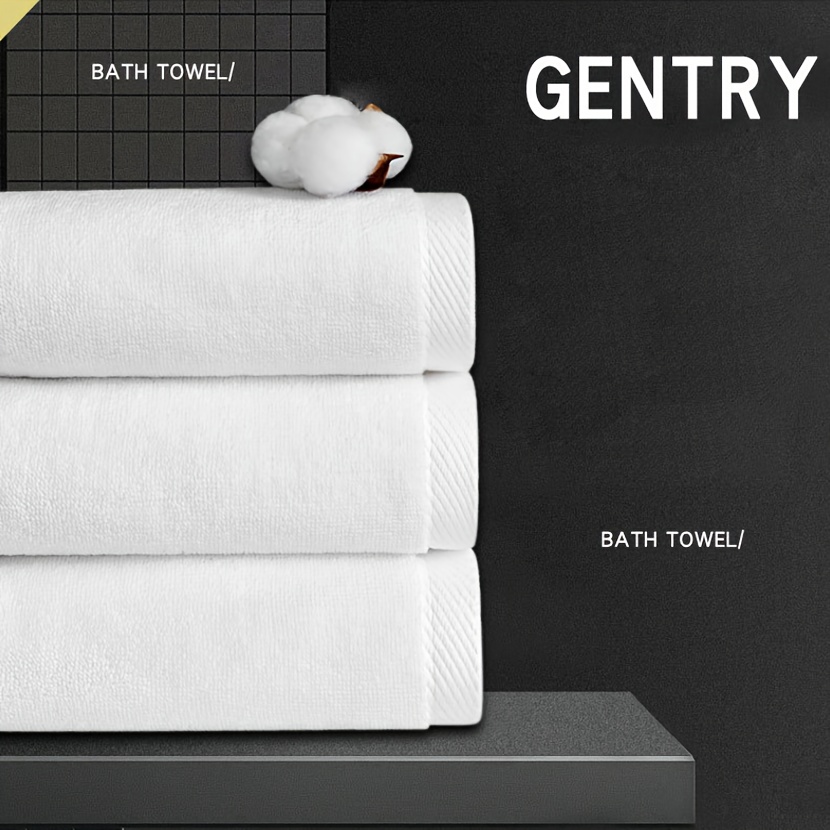 

4- Cotton Unisex-adult Towels, Paraben & -free For Types, Unscented, Soft And Absorbent White Towels For Home & Hotel Use