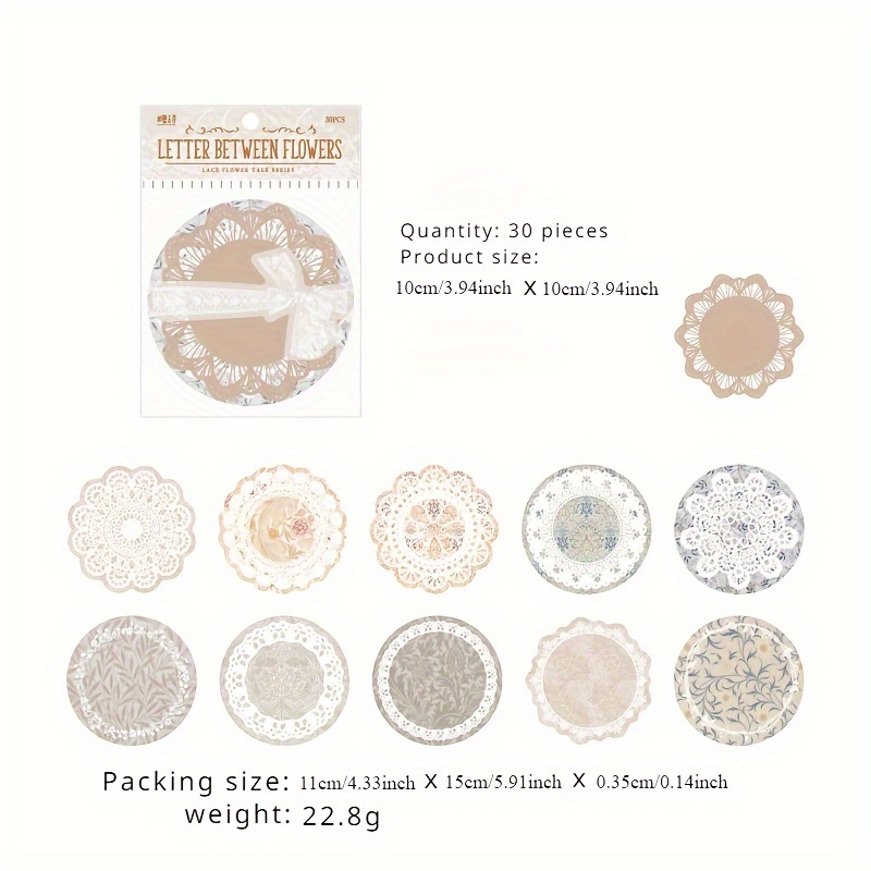 TEMU Vintage Hollow Lace , Junk Journal Supplies, Arts And Crafts , Decorative Journal Set, Diy Planner Decoration