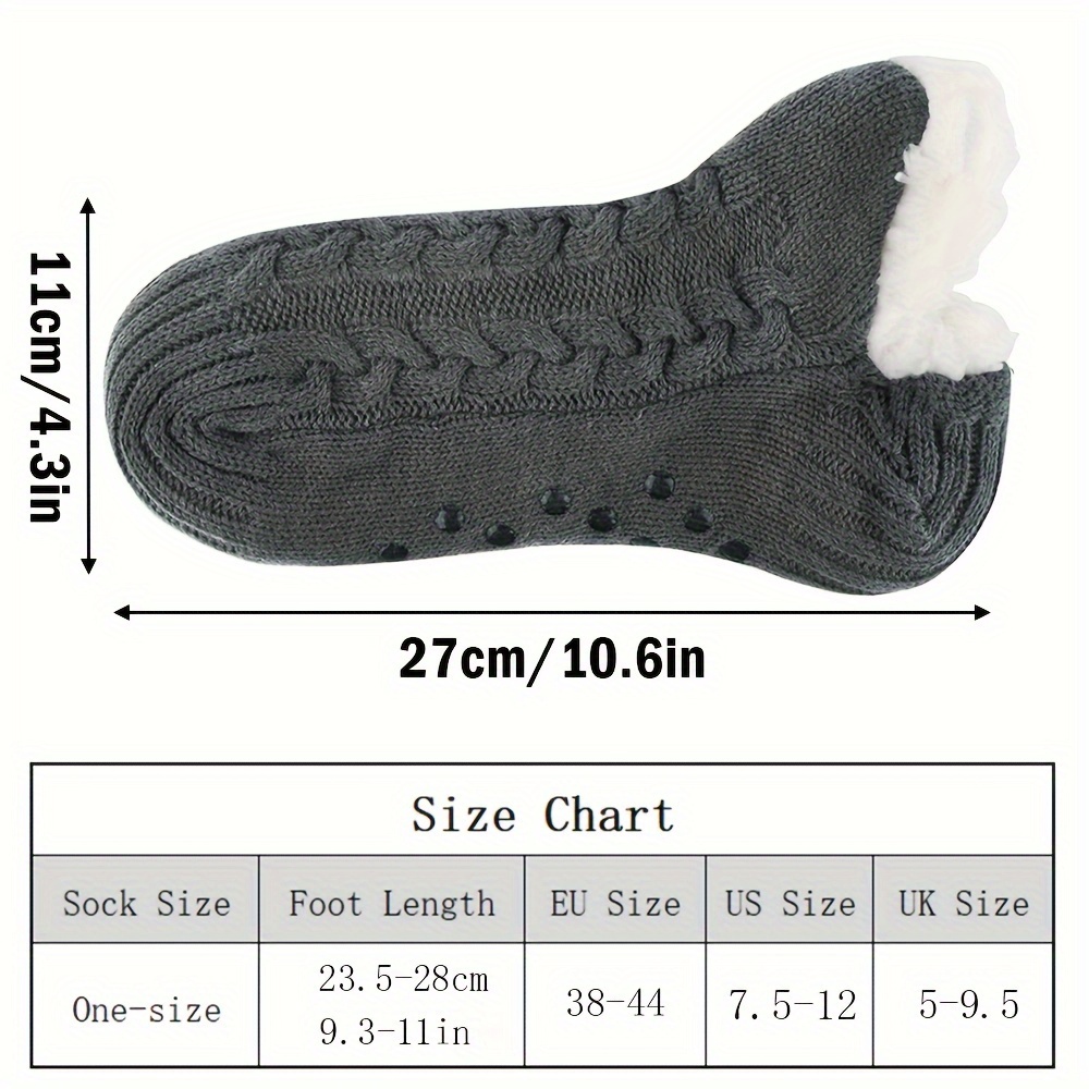 Calze Morbide Antiscivolo 38-42 Calzini Antiscivolo Invernali Per Donna - Calze Pantofola Termiche, Taglia 38-42 EU, 4 Colori Calzini Regalo Natale