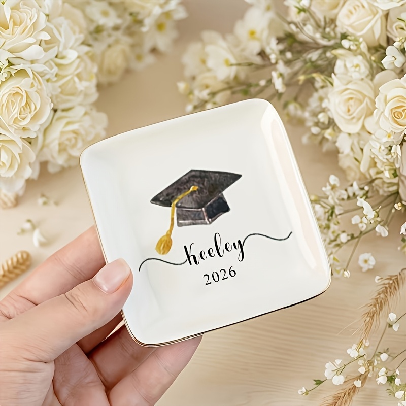 TEMU 1pc Personalized Graduation Jewelry Storage Tray, 2026, Jewelry Tray, Customized Gifts, Gifts For , Graduation Gifts For Her, Storage Tray,