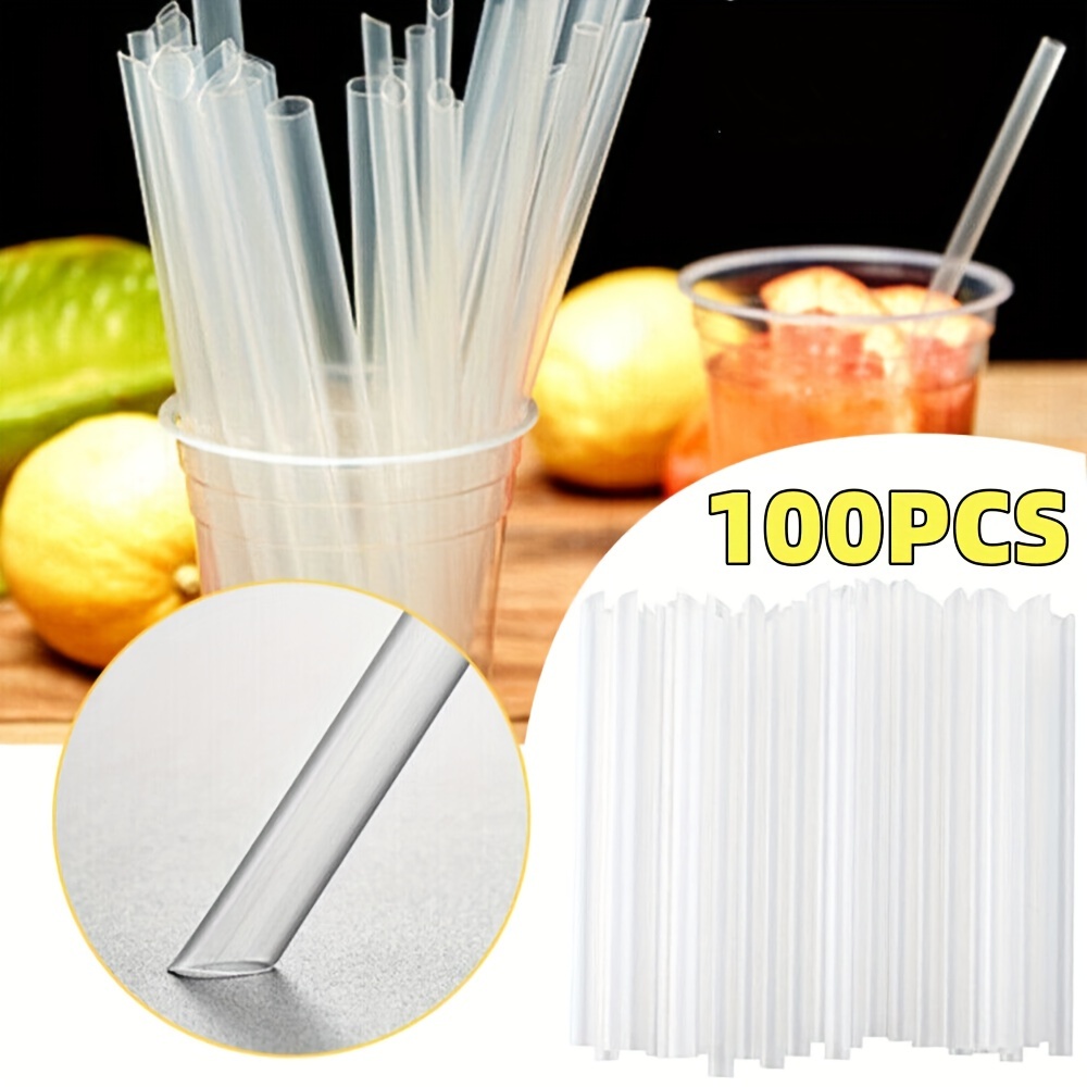 Individually Wrapped Disposable Plastic Straws – 500 PCS Smoothie