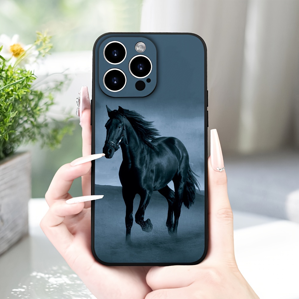 

Everyone Is A Black Horse Pattern Frosted Non-slip Phone Case Premium Texture Simple For 15/14/13/12/11/xs/xr/x/7/8/plus/pro/max/mini