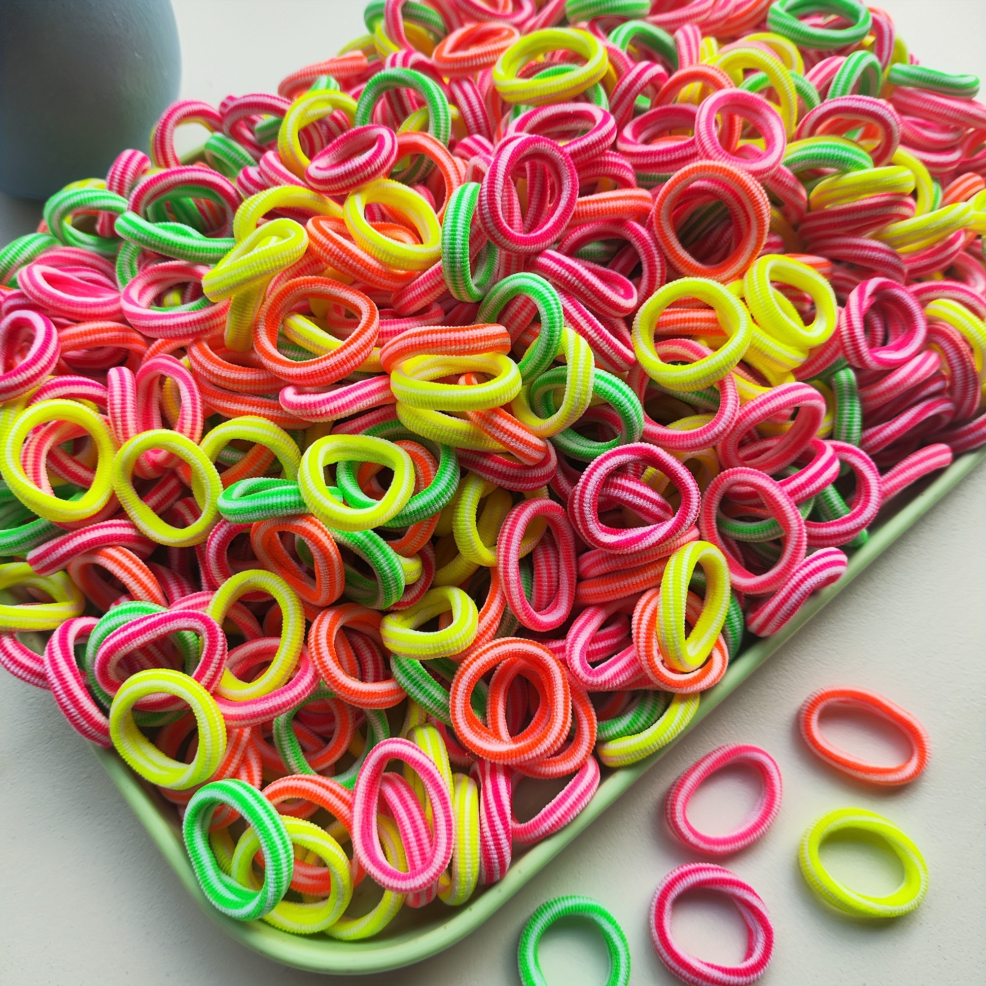76pcs Multi-Color Elastic Hair Ties, Strong Hold