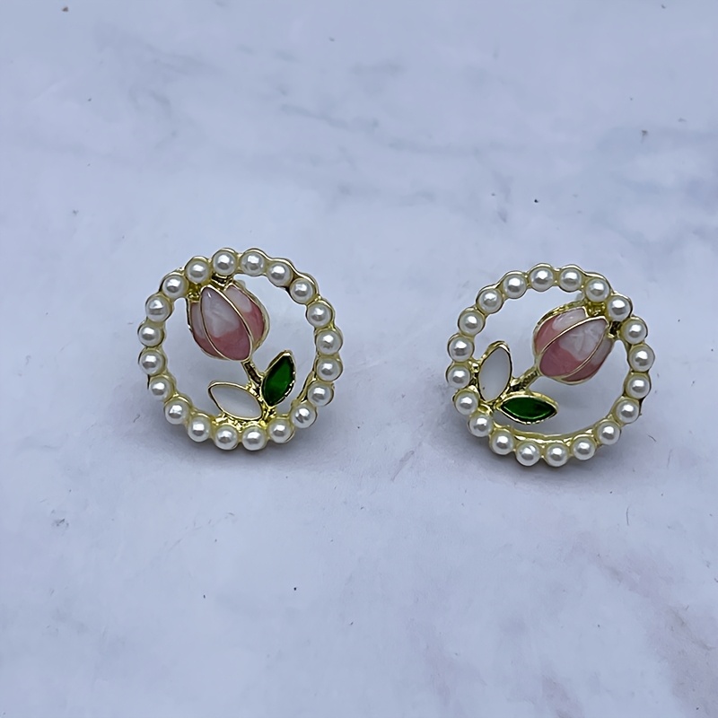 TEMU Pendientes de flores deslumbrantes y elegantes, perfectos para cualquier ocasión, ideal para regalar en y fiestas