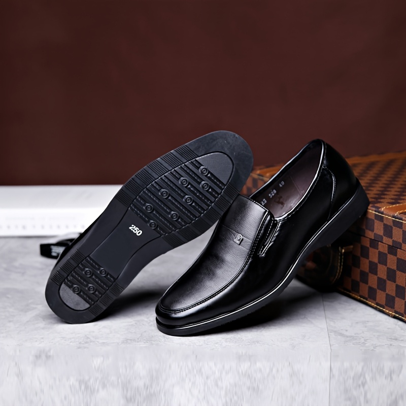knee length dresses for ladies Classic Men Dress Shoes Slip on PU Leather – Bartolini main image 0