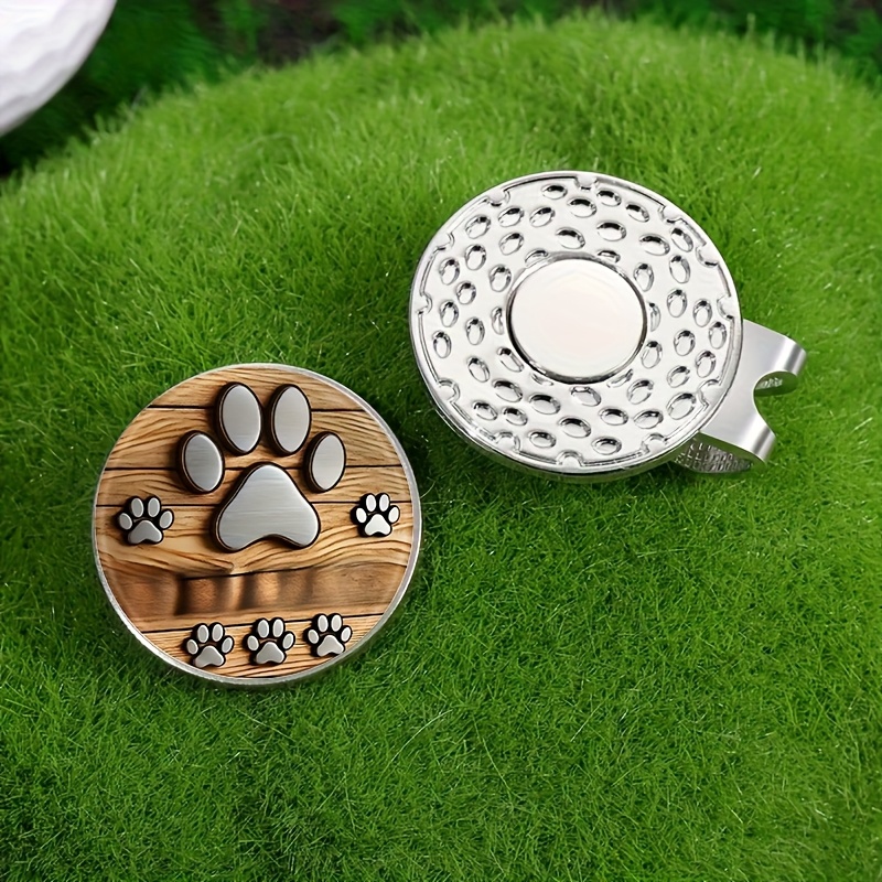 TEMU 1pc Magnetic Golf Ball Marker Clip - Heavy-duty Iron Construction With Strong Magnetic Base, Attachment - Golf Course, Gift - Easy / For Hand