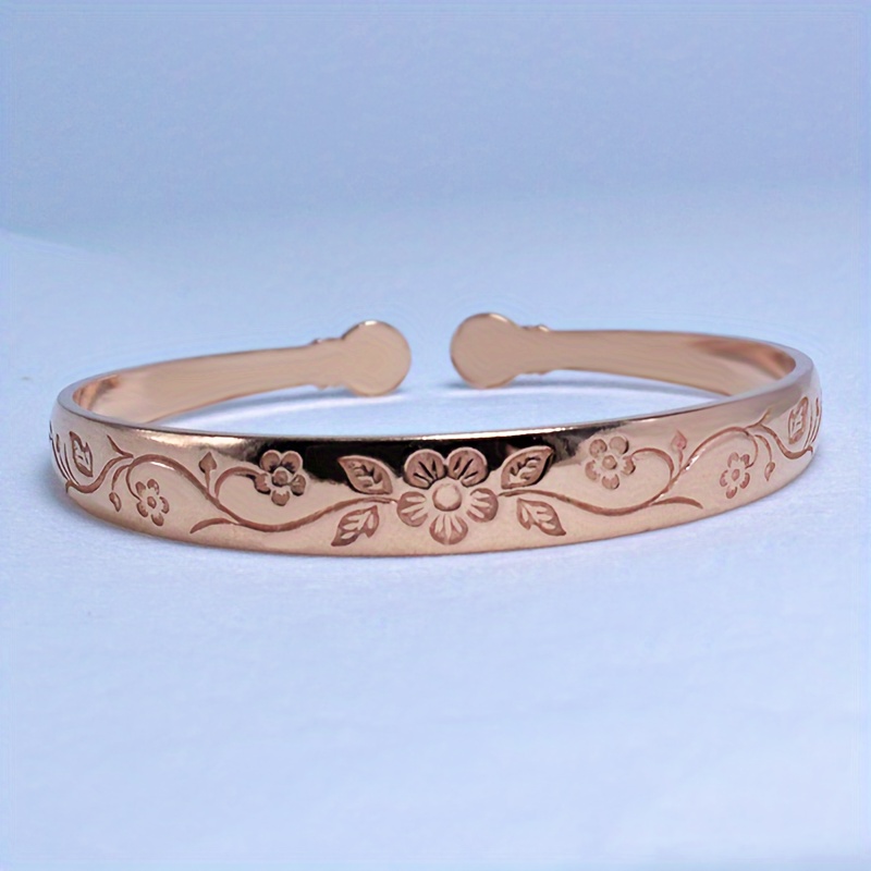 

Copper Bracelet For Women - Elegant Cuff Design, Casual Attire & Parties, Ideal Gift For Mom Or Her