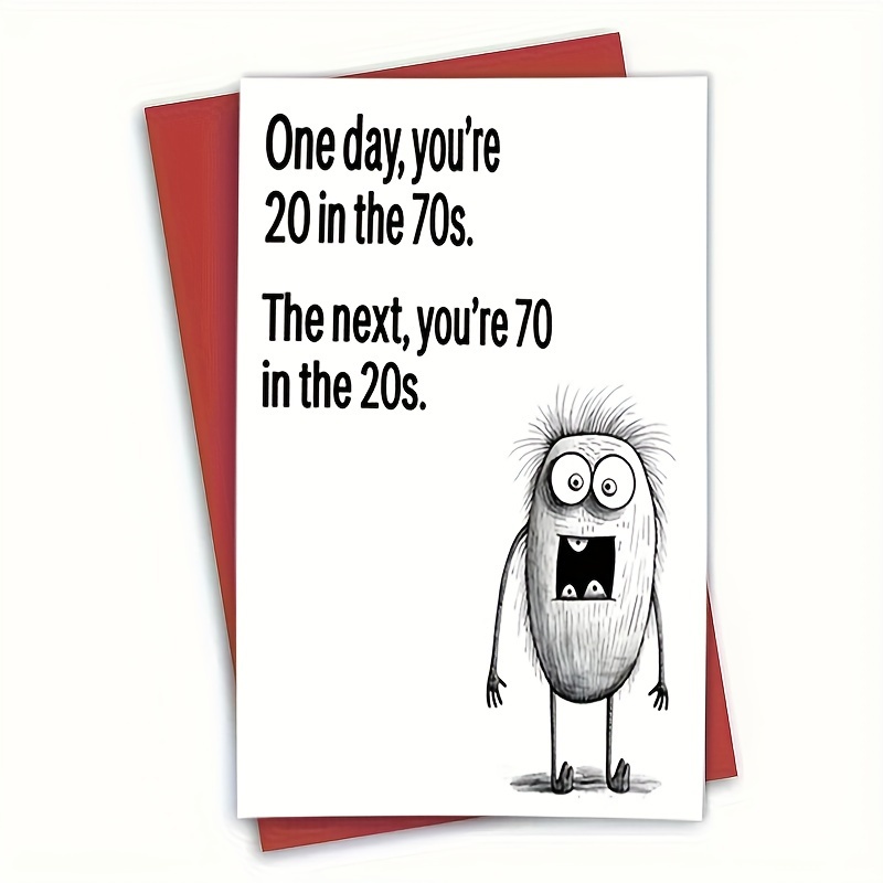 Funny 70th Birthday Card – 18 With 52 Years Experience Joke