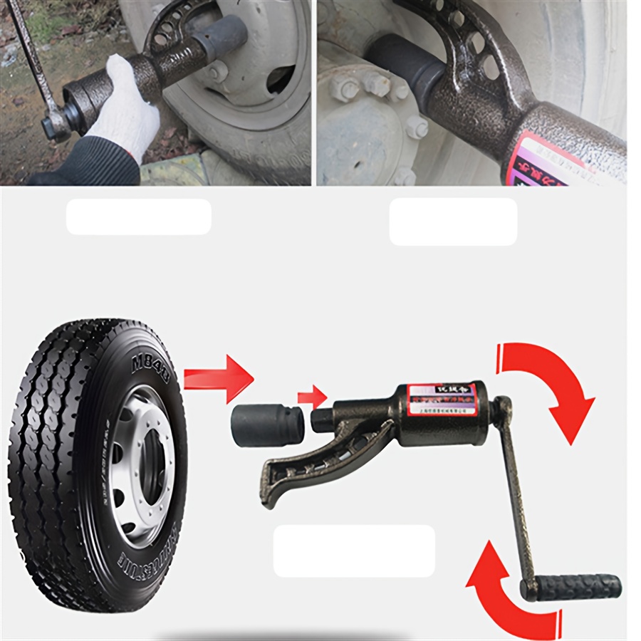 Durable heavy duty torque multiplier wrench with extensions and bar.
