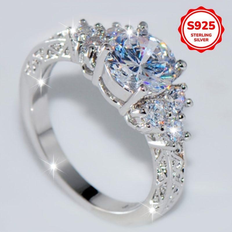 Women's Eight Hearts & Arrows Zirconia Statement Ring, Valentine's Day